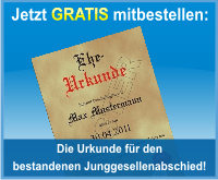 Junggesellenabschied Gratis Urkunde