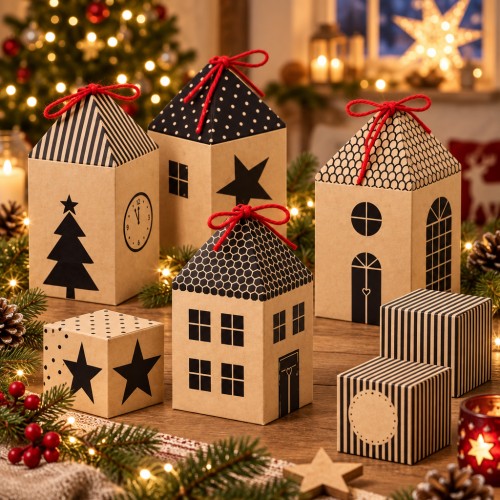 Adventskalender Bastelset Dorf