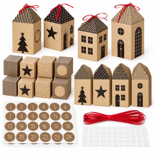 Adventskalender Bastelset Dorf