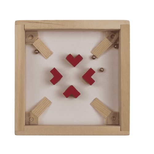 Mini-Holzlabyrinth - kniffliges Geduldsspiel