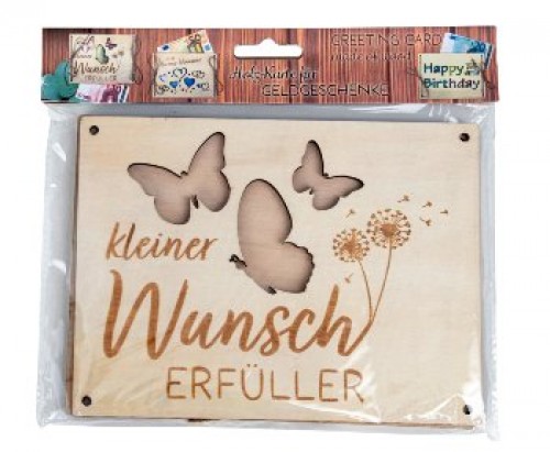 Holz-Geldgeschenkkarte: Kleiner Wunscherf�lle