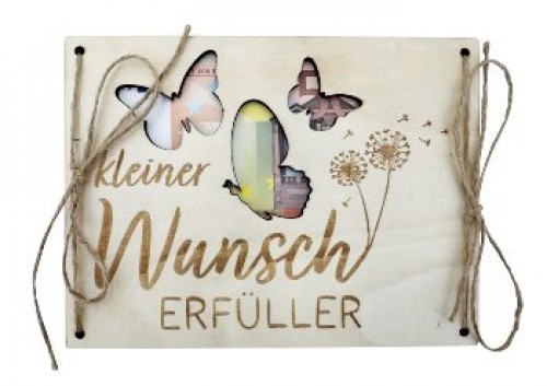 Holz-Geldgeschenkkarte: Kleiner Wunscherf�lle
