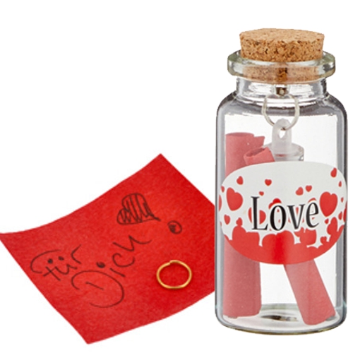 Glasrllchen LOVE fr Liebesbotschaften