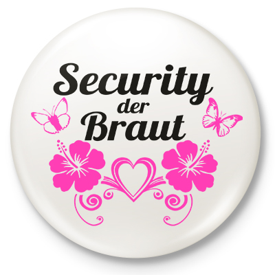 Button Security der Braut (weiß)