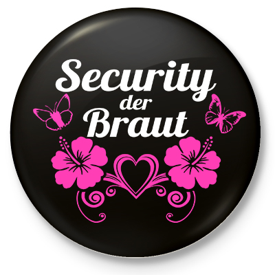 Button Security der Braut (schwarz)