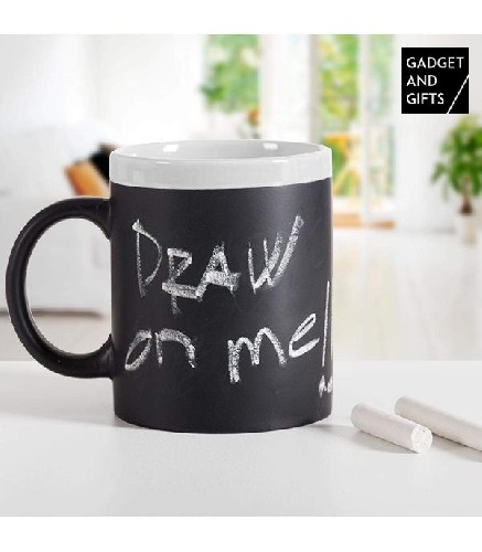 Keramik Kreidetafel Becher (zufllige Farben) 