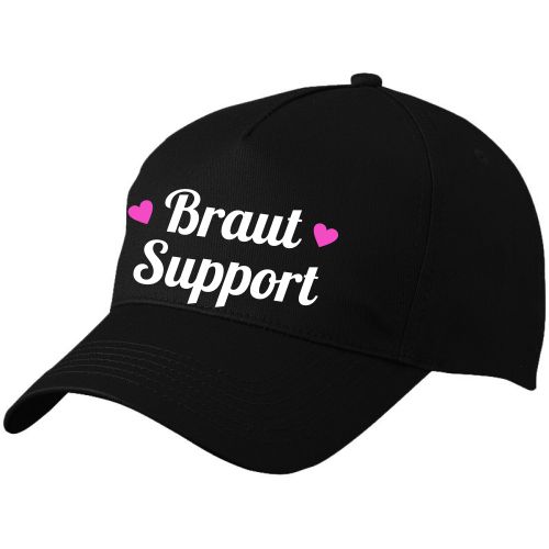 Cap Braut Support Schwarz-Weiß