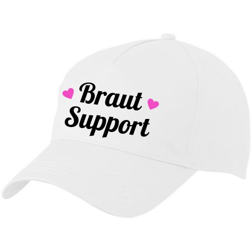 Cap Braut Support Weiß-Schwarz