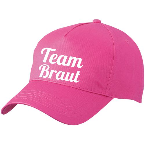 Cap Team Braut Pink-Weiß