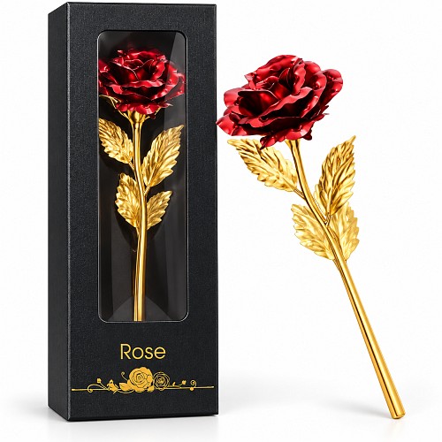Ewige Rose Golden Beauty mit Geschenkschachtel