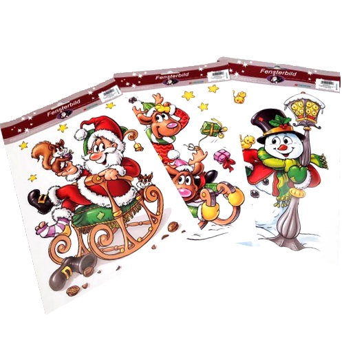 Fenster-Haftbild mit Weihnachtsmotiv