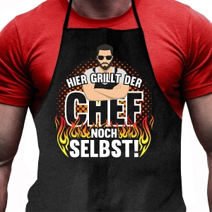 Grillsch�rze - Der Chef grillt selbst