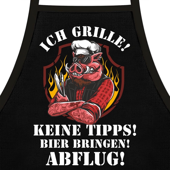 Grillsch�rze - Rockschwein