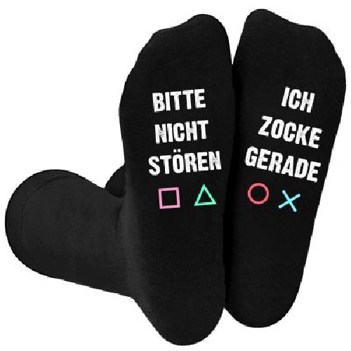 Sockenpaar Bin am Zocken Playstation Symbole