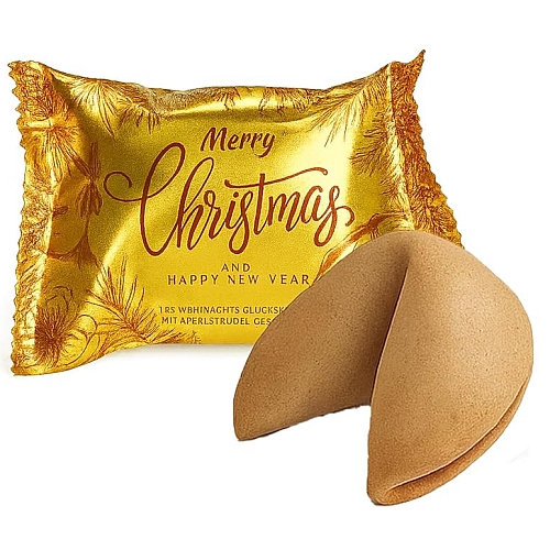 Glckskeks Merry Christmas mit Apfelstrudel-Geschmack