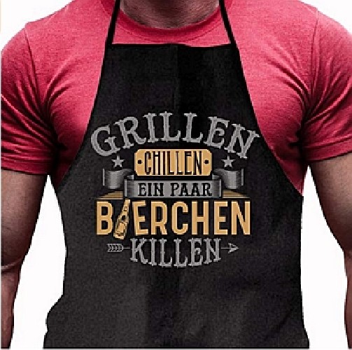 Grillsch�rze Grillen - Chillen - Bierchen killen