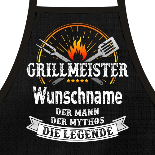 Grillsch�rze Grillmeister mit Wunschnamen