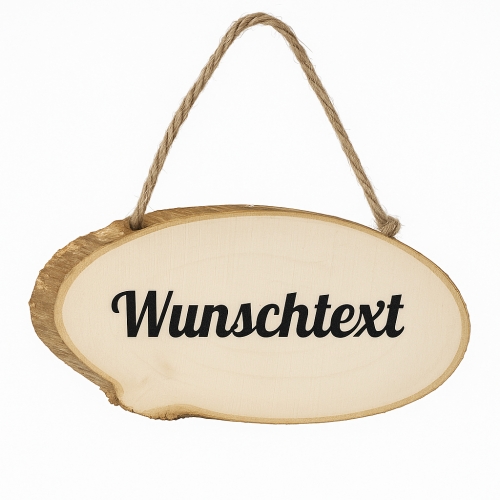 Holzschild mit Wunschtext