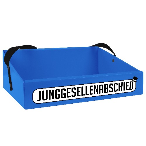 Bauchladen Junggesellenabschied Zylinder-Design blau <font class="redtext">B-Ware</font>