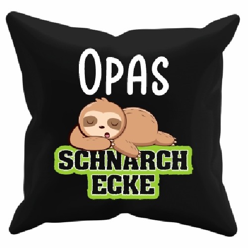 Kissen Schwarz - Opas Schnarchecke