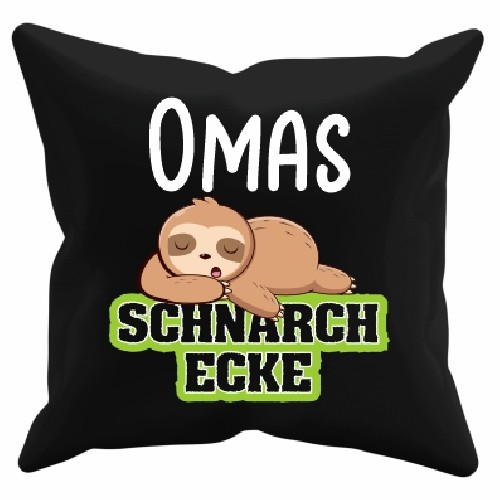 Kissen Schwarz - Omas Schnarchecke