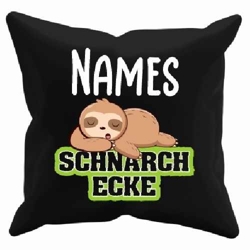 Kissen Schwarz - Names Schnarchecke