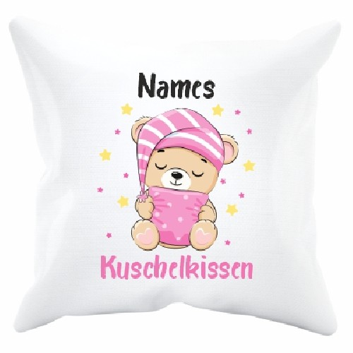 Kissen Wei - Names Kuschelkissen in Rosa