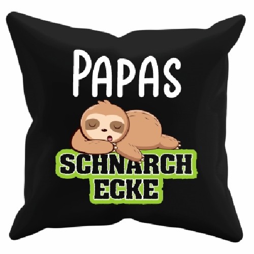 Kissen Schwarz - Papas Schnarchecke