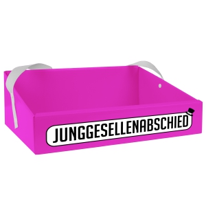 Bauchladen Junggesellenabschied Zylinder-Design pink