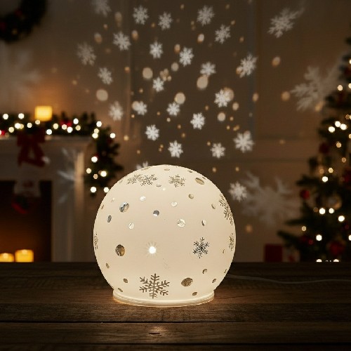 Leuchtende Schneekugel