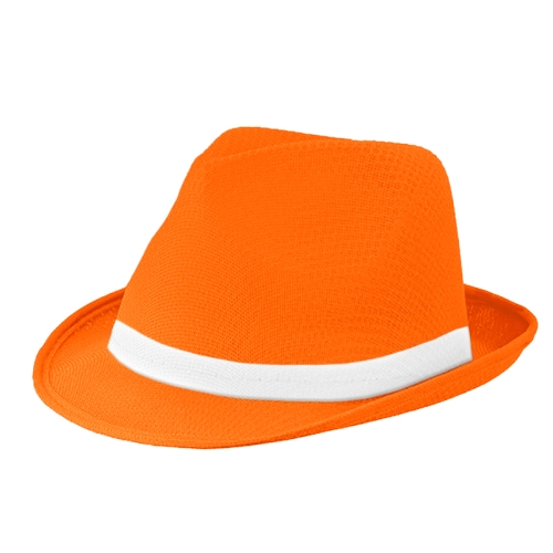 Modischer Hut in Wabenoptik, Hutkrempe ca. 4,5 cm breit mit Einfassband, Tragekomfort durch gewebtes Schweiband, 100 % Polyester, Gewicht: ca. 43 g, Farbe: Orange
<br>
<br>Mit schickem Kontrastband (ca. 2,5 cm Hhe) in Wei, 100% Polyester
<br>