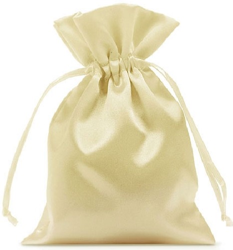 Satinbeutel Creme (10 x 15 cm)