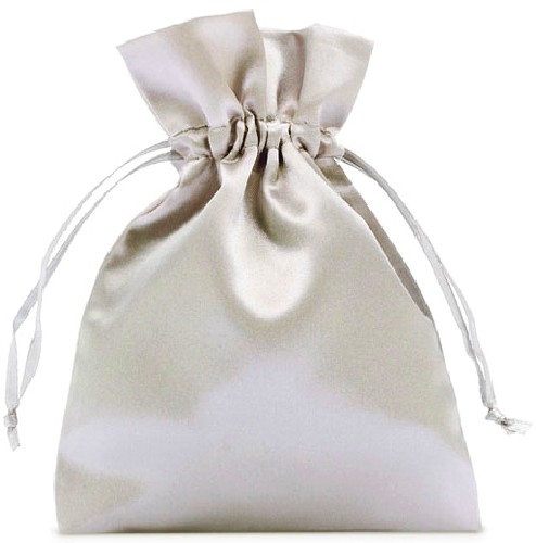 Satinbeutel Silber (10 x 15 cm)