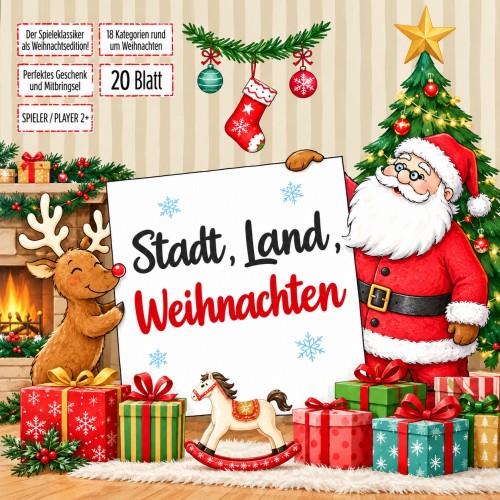 Spieleblock Stadt, Land, Weihnachten