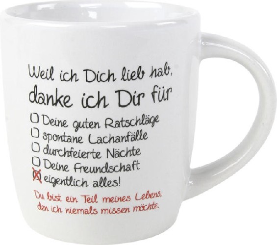 Becher Weil ich Dich lieb hab
