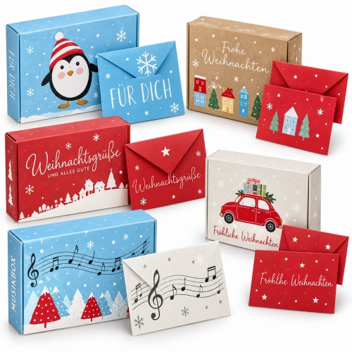Weihnachtliche Geldgeschenk-Musikbox
