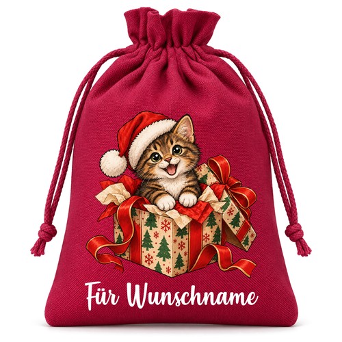 Nikolauss�ckchen Neugieriges K�tzchen mit Wunschnamen