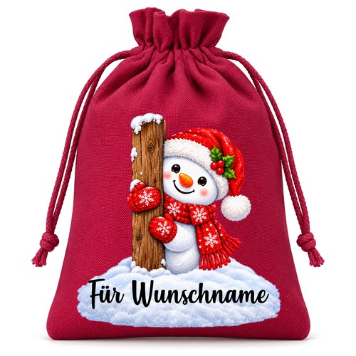 Nikolauss�ckchen Sch�chterner Schneemann mit Wunschnamen