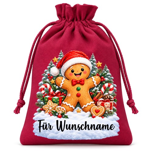 Nikolauss�ckchen Fr�hlicher Lebkuchenmann mit Wunschnamen