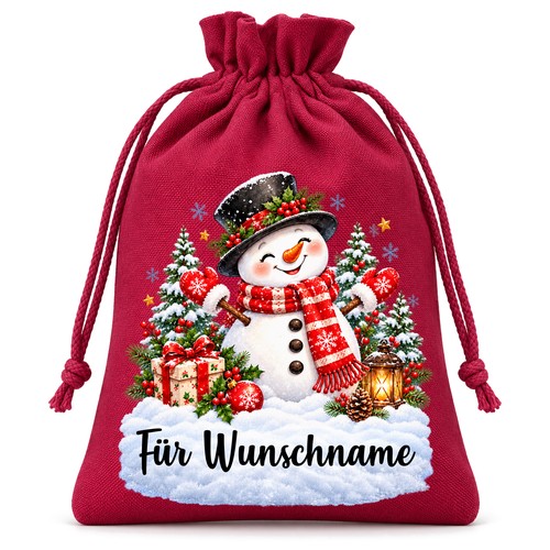 Nikolauss�ckchen Vergn�gter Schneemann mit Wunschnamen