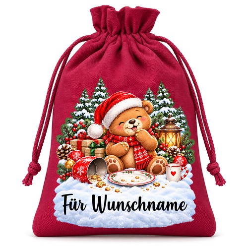 Nikolauss�ckchen Ertappter Teddy mit Wunschnamen