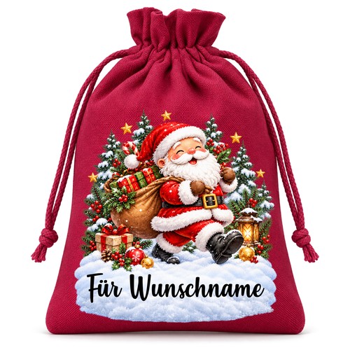 Nikolauss�ckchen Lachender Weihnachtsmann mit Wunschnamen