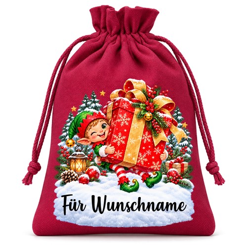 Nikolauss�ckchen �bergl�cklicher Wichtel mit Wunschnamen