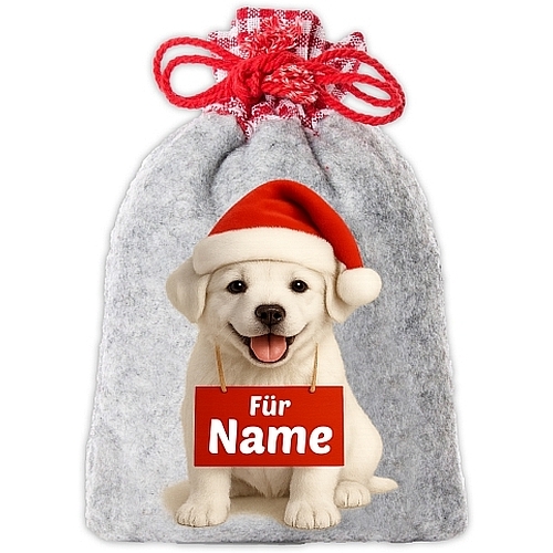 Nikolauss�ckchen S��er Hundewelpe aus Filz