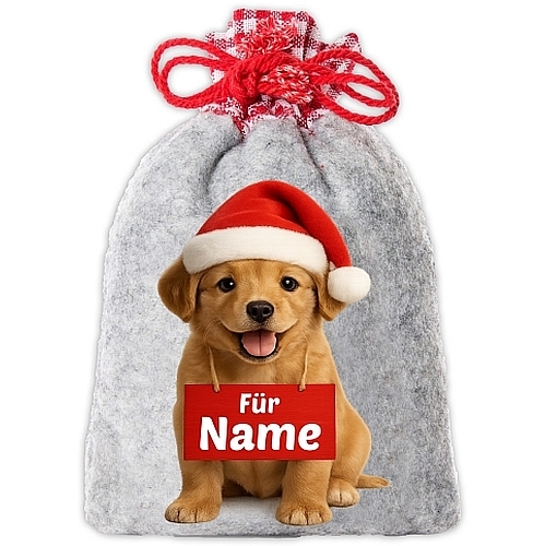 Nikolauss�ckchen Niedlicher Hund aus Filz
