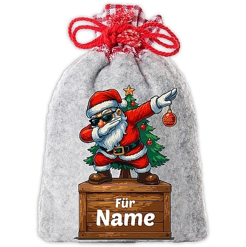 Nikolauss�ckchen Dabbing Santa aus Filz