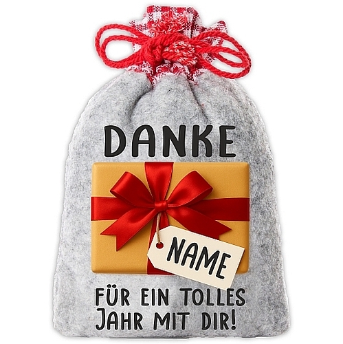 Nikolauss�ckchen Einfach mal DANKE aus Filz