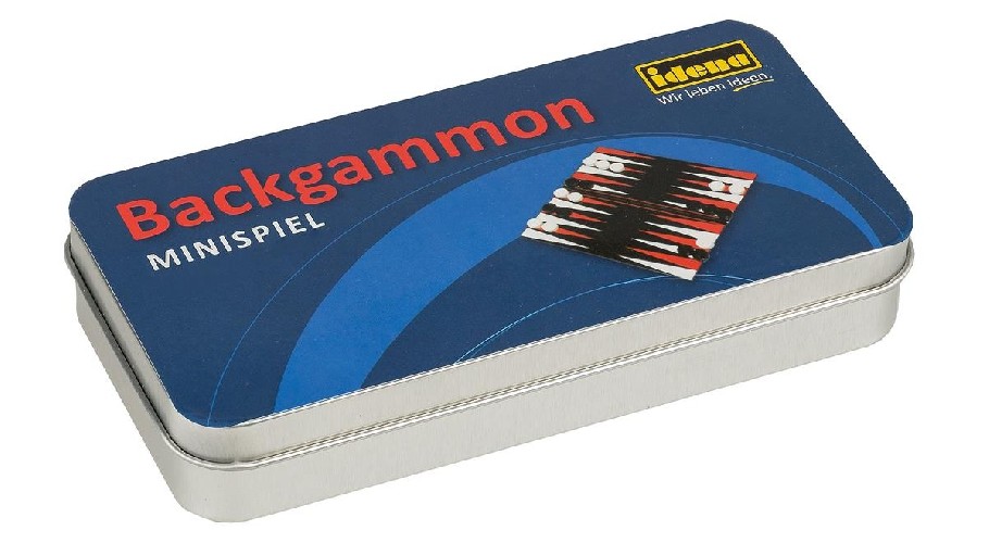 Mini Backgammon in Metallbox