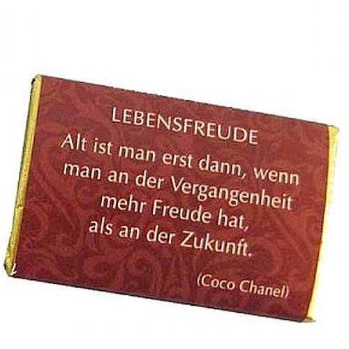Mini Schokotafel kleine Lebensweisheiten