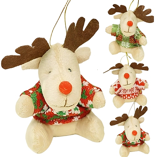 Plschelch mit Retro-Strickpullover